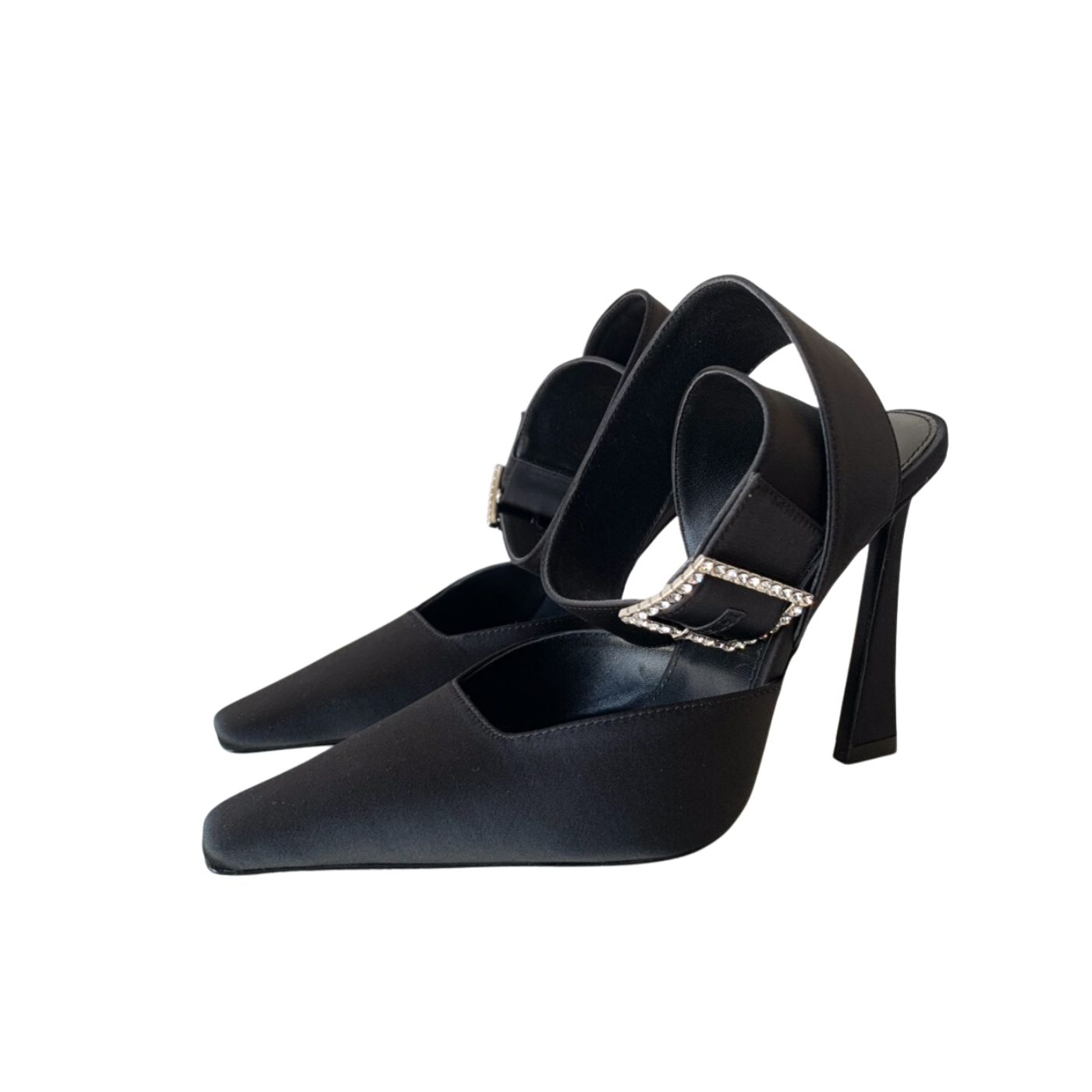 Saint Laurent Fanny Slingback Pumps In Crepe Satin