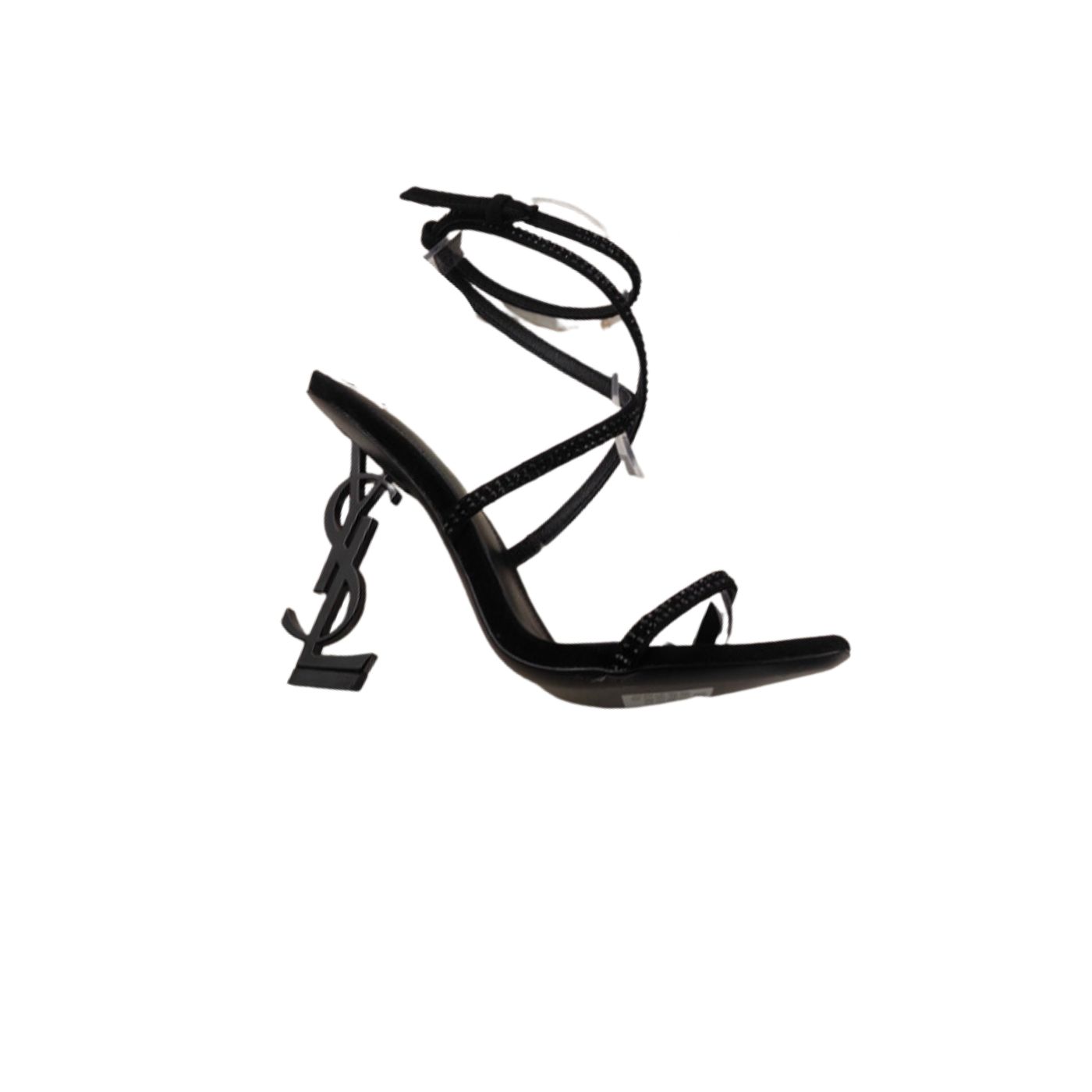 Opyum Sandals In Crepe Satin And Rhinestones