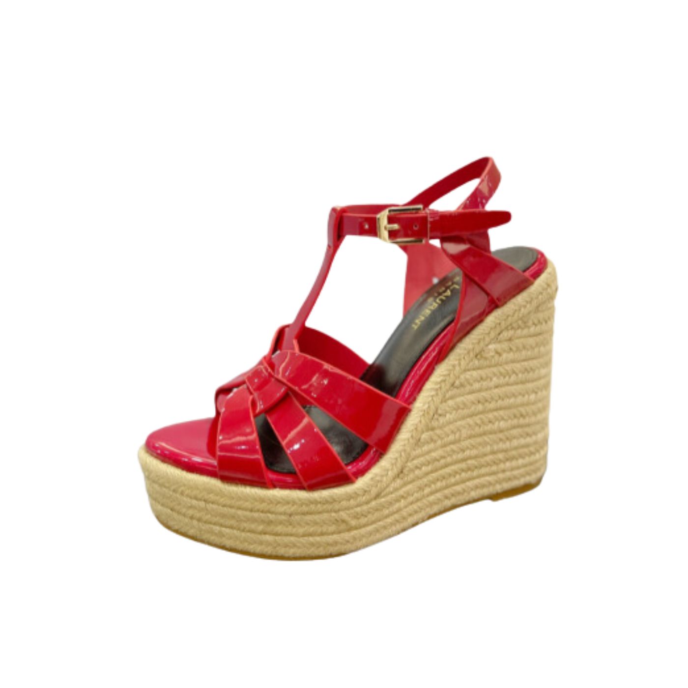 Saint Laurent Tribute Espadrilles In Patent