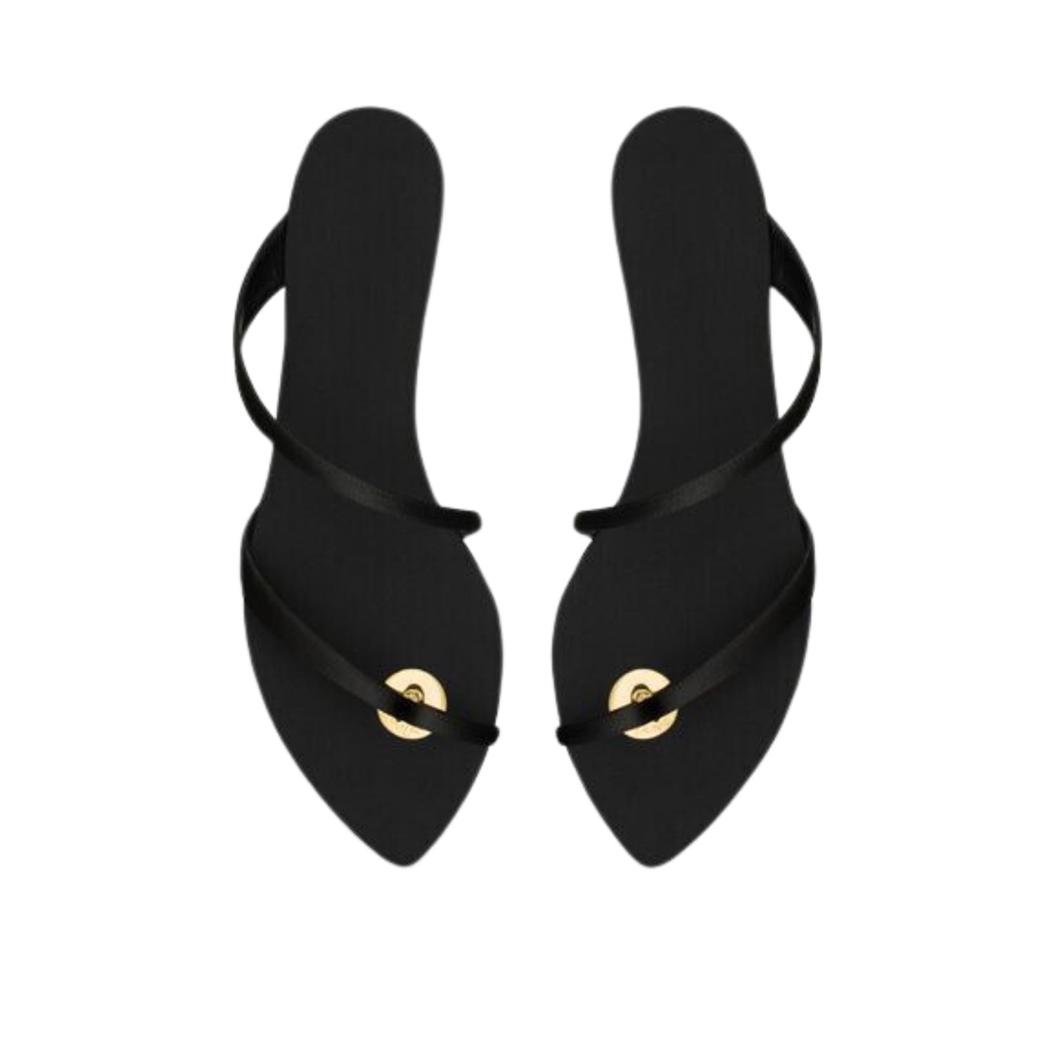 Saint Laurent Tanger Slides In Satin Crepe