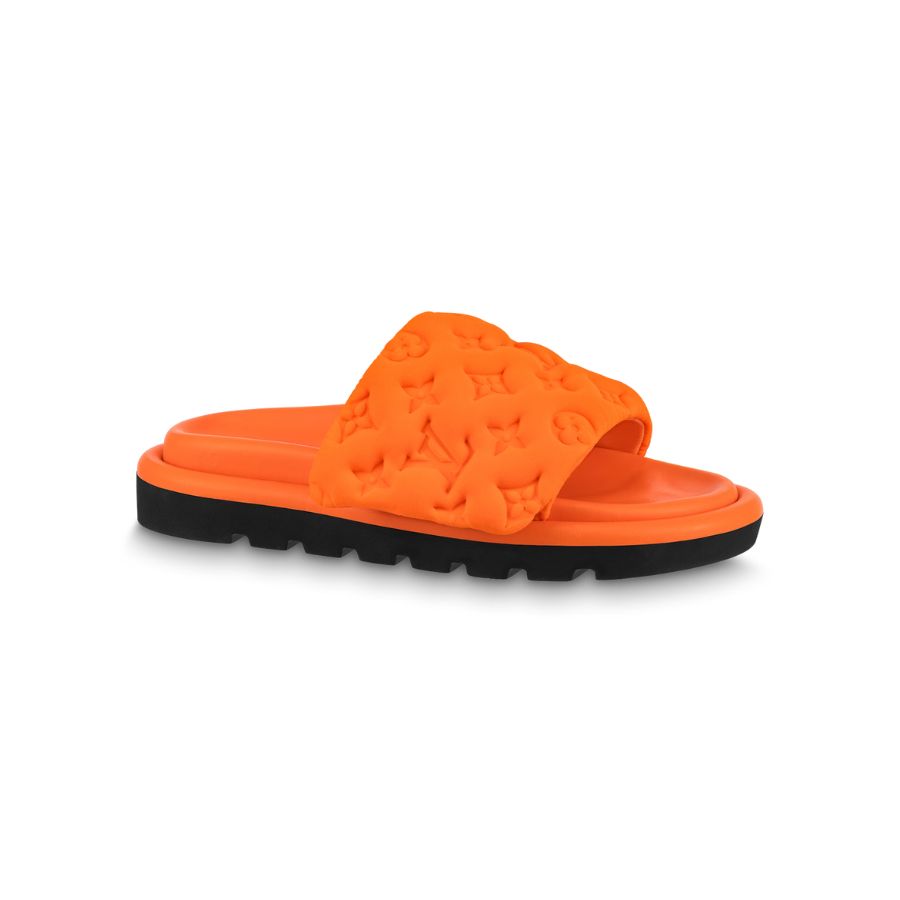 Pool Pillow Flat Comfort Mule Orange For Women- 1AB1NE