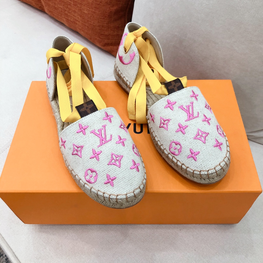 Louis Vuitton Women's Starboard Flat Espadrille Pink For Women LV