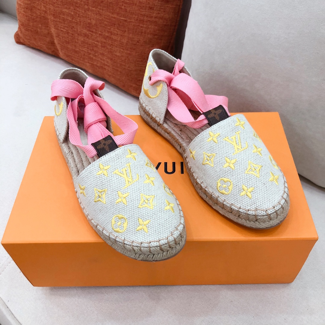 Louis Vuitton Women's Starboard Flat Espadrille Yellow For Women LV