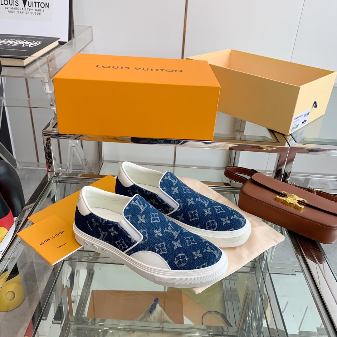 Louis Vuitton Women's Trocadero Slip On Light Blue For Women LV