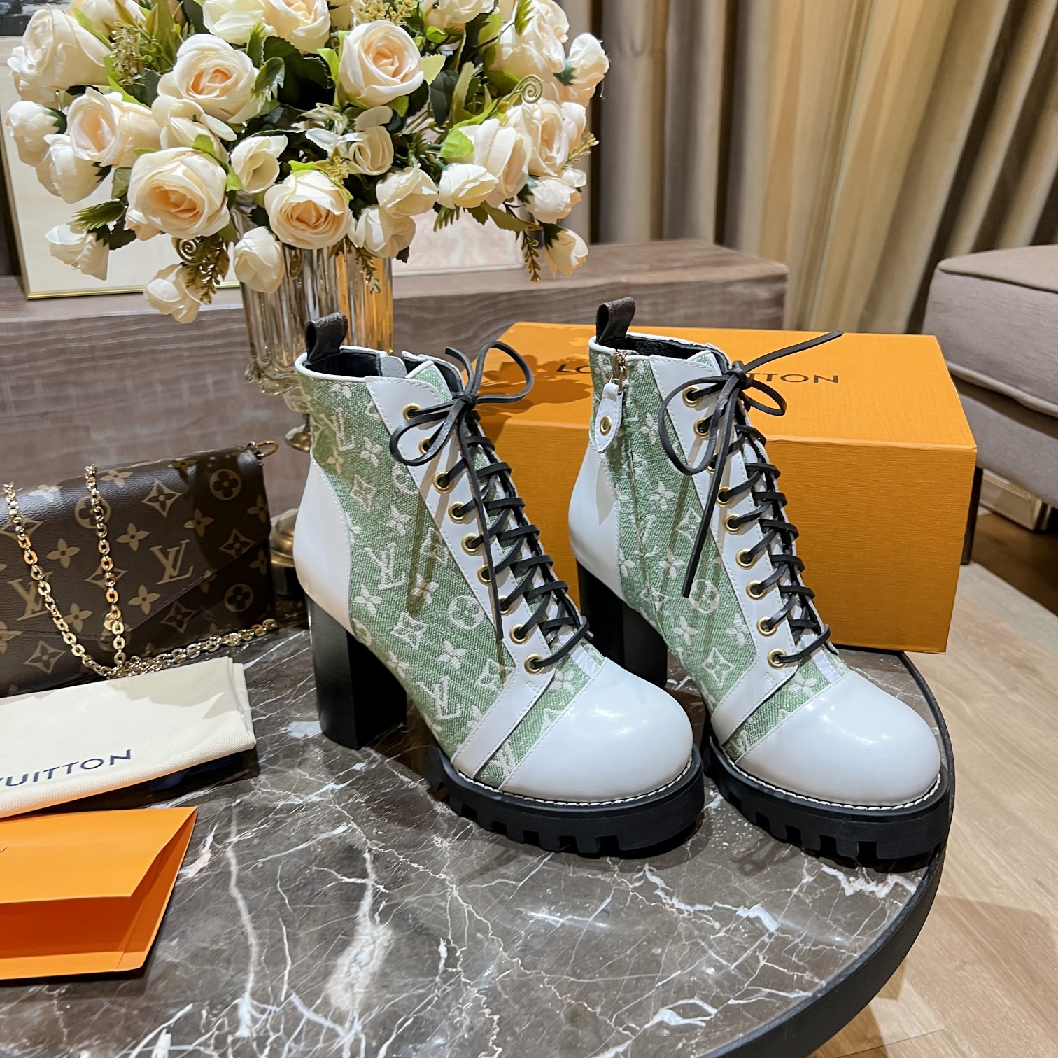 Louis Vuitton Women's Star Trail Ankle Boot Green For Women LV